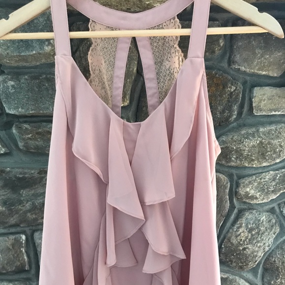 LC Lauren Conrad Tops - Lauren Conrad blush color tank with lace detail LC Lauren Conrad Tops - Lauren Conrad blush color tank with lace detail